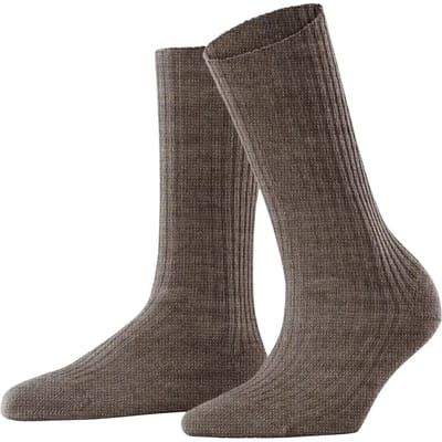 FALKE Cosy Wool Boot eenkleurig wol sokken dames bruin - maat 35-38