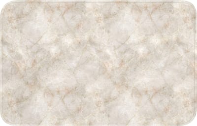 Badmat 80x50 cm - Antislip - Lichtbeige - Goudbruine Nerven - Marmer - Badmatten voor badkamer - Badkamermat - Douchemat - Badkamer mat