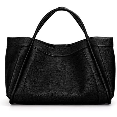 Nieuwe Echt Lederen Tas voor Dames Handtassen Modieuze Forens Moeder en Kind Grote Capaciteit Tote Single Shoulder Crossbody Tas black