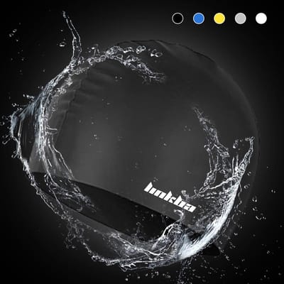 Bonnet de bain en Silicone à cheveux longs, pour femmes, hommes, adultes et enfants, chapeau noir