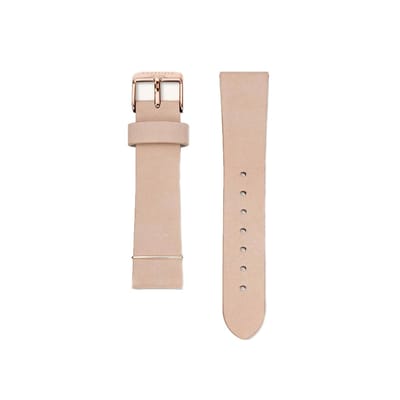 CO88 Collection 8CS-10012 Leren Horlogeband - 18mm Aanzet - Gesp - 20cm Totaal lengte - Oudroze - Rose Staal