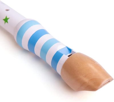 Houten Blokfluit - Muziekinstrument Kinderen - Muziek Leren Spelen - Niet Giftig Materiaal - 32.5 cm - Kleurrijk