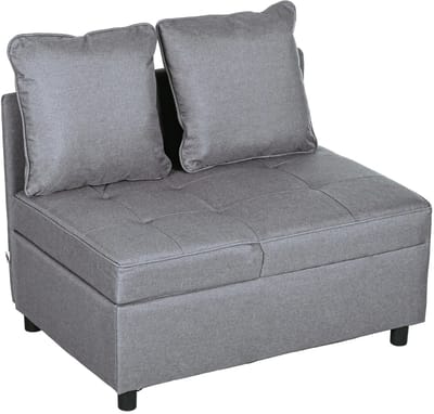 Slaapstoel - Uitklapbaar - Slaapbank - Logeerbed - Zetelbed - Slaapfauteuil - Vouwbed - 1 persoons - Zeer comfortabel - Donkergrijs