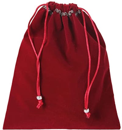 Rood Fluwelen Sportzak XL – 18x22cm