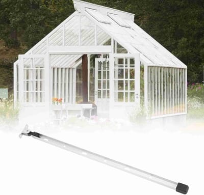 Raamopener set - Dakventilatie set - Kasraam openen - Duurzaam aluminium - 39 cm lengte - Zilverkleurig
