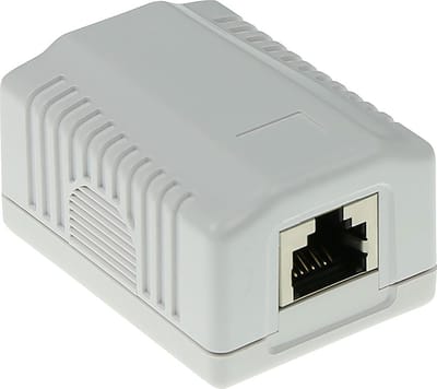 ACT Modulair opbouwdoos shielded 1-voudig CAT6A FA7005