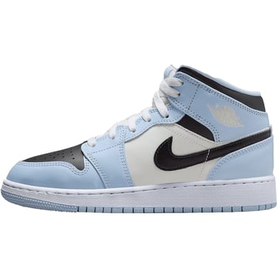 Air Jordan 1 Mid GS Ice Blue Kindersneakers Zwart Sail Wit 555112-401 38