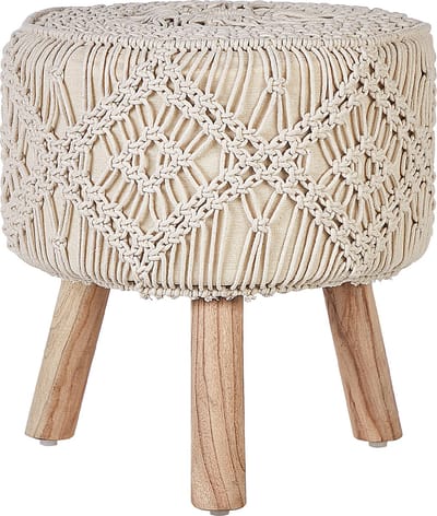MANZAI - Voetenbank - Beige - 40 x cm - Katoen