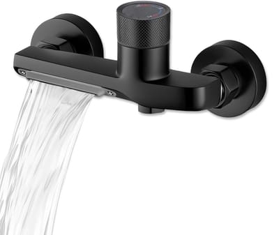 Dailygoods- Watervalkraan met antislip draaiknop - Badkraan - Douchekraan - Wandmontage - Koperlegering - Hoogwaardig keramisch ventiel - Badkamerkraan