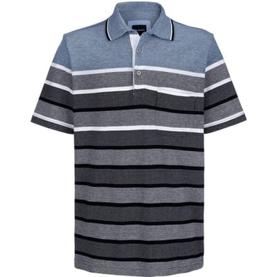 Babista herren Poloshirt - 52/54 - blauw - Plus Size