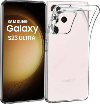 Hoesje geschikt voor Samsung Galaxy S23 Ultra Back Cover – Transparant Silicone Hoesje - perfect fit – EPICMOBILE