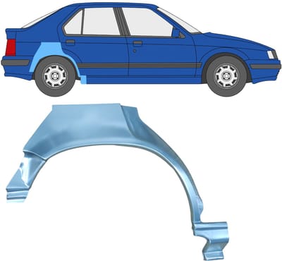 Reparatiepaneel achterspatbord voor Renault 19 1988-1995 / Rechts