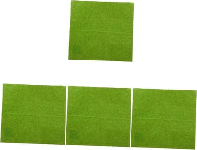 Kunstgras Decoratie Mat - Kunstmatige Grasmat - Landschapsdecoratie - Sterk Duurzaam - 4 Stuks 25x25cm - Groen