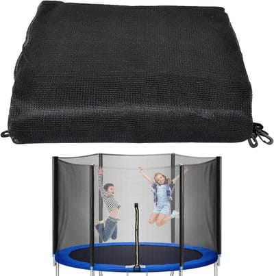 Trampolinenet, ademende en slijtvaste behuizing, vervangend veiligheidsnet, geschikt voor trampolines van 6 of 8 stangen met 6 of 8 stangen voor verbeterde veiligheid tijdens het spelen, trampoline