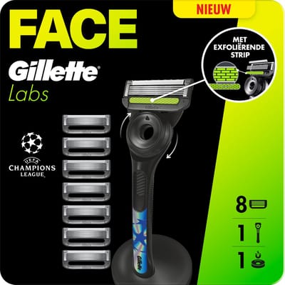 GilletteLabs Houder + 8 Scheermesjes - UEFA Champions League Special Edition