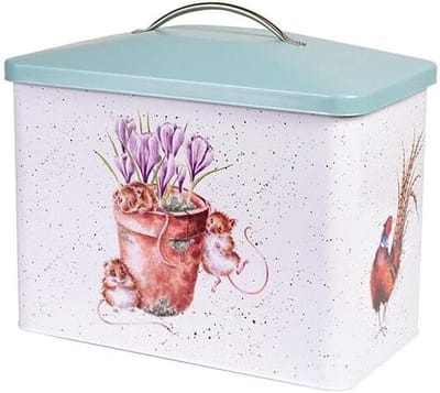 Broodbak - Broodtrommel - Brood Vers Houden - Geïllustreerd Met Dieren - 43cm x 23cm x 5cm - Blauwgroen