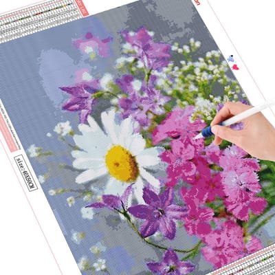 5D DIY diamant schilderij bloem woondecoratie volledige ronde boor borduurwerk foto 20X30CM
