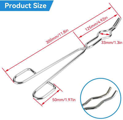 Dailygoods- Smeltkroestang Professionele Gieterijtang - Roestvrij Stalen Bekertang - Antislip Handvat - Draagbaar - 300mm - Hoogwaardig Ontwerp - Crucibletang