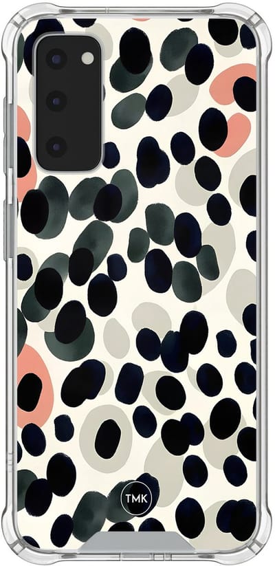 Shockproof hoesje geschikt voor Samsung Galaxy S20 FE - Modern dots - Schokbestendig - Verhoogde randen - TPU case - Extra Sterke Back Cover - Gestipt - Transparant, Multi