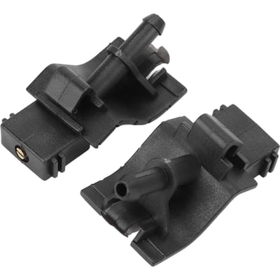 2 pièces Gicleur de lave-glace avant 85381‑30110 ABS Noir Haute résistance pour la réparation automobile black