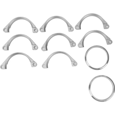 Collier de serrage pour tuyau d'échappement Accessoire de voiture en métal 0747180984712 Remplacement pour E46 M3 2000‑2006 white