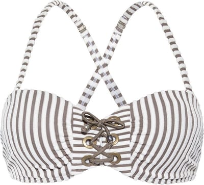 Beachlife bikinitopje Taupe Striped maat 44E