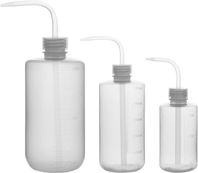 3 stuks 250 ml, 500 ml, 1000 ml plastic knijpflesjes voor wassen met smalle LDPE-opening, knijpwatergietfles