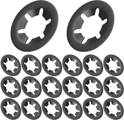 Dailygoods- Borgringen 20 Stuks - 4 mm Binnendiameter - 12 mm Buitendiameter - Sluitringen - Starlock Sluitringen - Slijtvast en Corrosiebestendig
