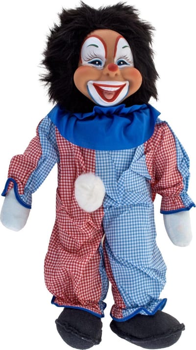 Knuffelpop clown 45 cm - type monchichi