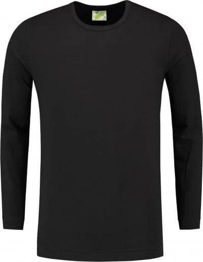 L&s t-shirt lange mouw zwart lem1265 maat m vv ( a 1 st )