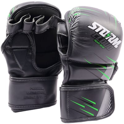 StormCloud StarFall - MMA Sparring Handschoenen - Grafiet-Limoen - 7oz - XL