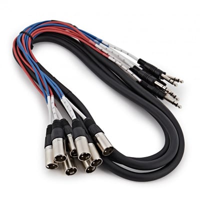 TRS 6,35 mm Jack Kabelboom, 3 m