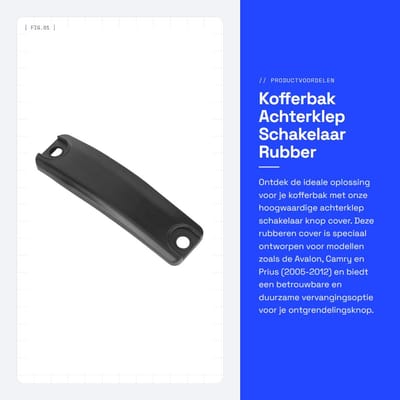 Dailygoods - Kofferbak Achterklep Schakelaar - Rubber Cover - Betrouwbaar - Populaire Kleur - Ontgrendelingsknop - Vervangingskit voor Avalon/Camry/Prius