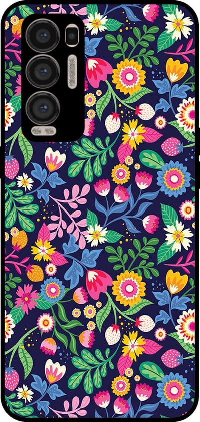 Smartphonica Telefoonhoesje Geschikt voor Oppo Find X3 Neo met bloemen opdruk - TPU backcover case flower design geschikt voor Oppo Find X3 Neo
