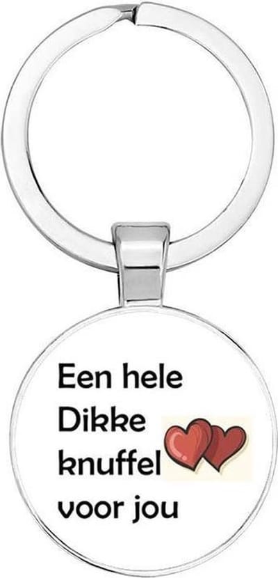Akyol - ‘Een hele dikke knuffel voor jou’ Sleutelhanger - Vriendschap - Liefde - Vrienden - Leuk cadeau om te geven - 2,5 x 2,5 CM
