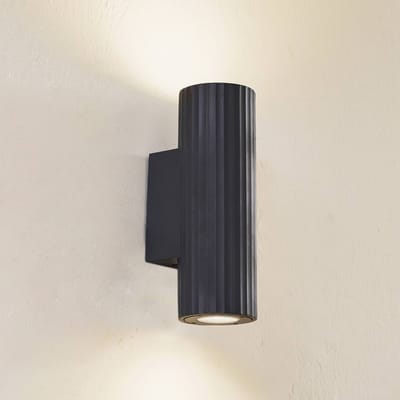 Lindby - Wandlamp buiten - 2lichts - Beton, glas - H: 25 cm - GU10 - antraciet