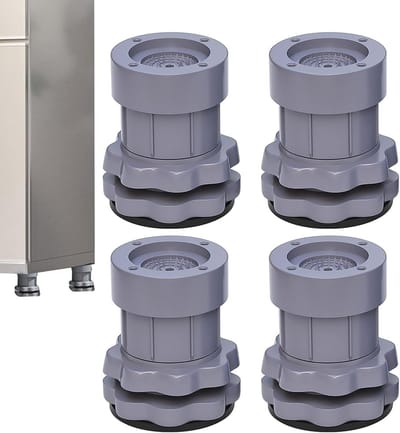 Wasmachine Anti-Vibratiepads - Apparaat Demper - Geluid Reduceren - Dubbellaags Ontwerp - 4 stuks - Grijs Blauw