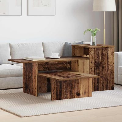 vidaXL - Wandtafel - Oudhout - 91,5 - x - 35 - x - 38,5 - cm - Bewerkt - hout