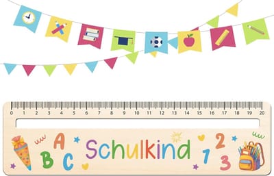 Houten Leeshulpmiddel - Leesliniaal Boek - Kinderen Leren Lezen - Gepersonaliseerd Ontwerp - 21.9 cm Lengte - Schoolkind A
