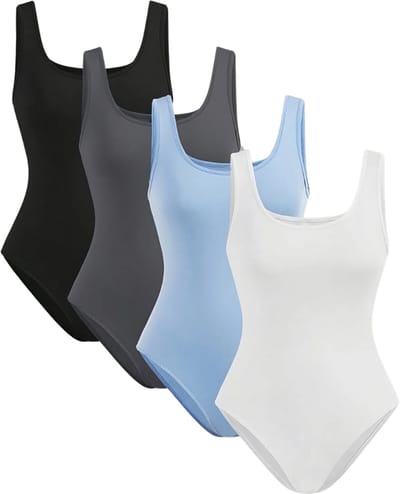 Livano Bodysuit Dames - Jumpsuit - Corrigerend Ondergoed - Body plunge - Lingerie - Setje Vrouwen - 4 Pcs - Gemengd - Maat XS