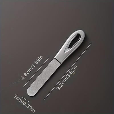 Lime à Ongles en Acier Inoxydable Double Face, Outil de Manucure Lavable pour Ongles Lisses et Brillants gris