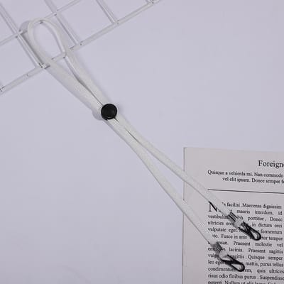 Flexibele Verstelbare Hoedband Afneembaar Winddicht Hoed Kinband Anti-Verlies Band met Clips wit