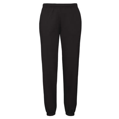 Fruit of the Loom Heren Klassiek Elastisch Manchet Joggingbroek (Zwart)