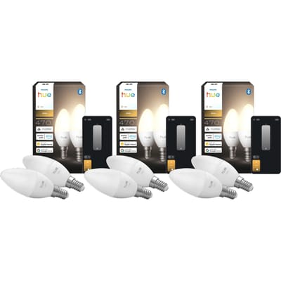 Philips Hue Kaarslamp White E14 6-Pack