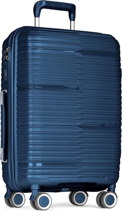 Reiskoffer - Koffer trolley - Lange reizen - Geïntegreerd TSA slot - 65 cm - Blauw
