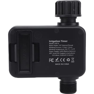 WiFi-irrigatiesysteem, automatische bewateringstimer voor de tuin, intelligente klepcontroller voor grasland black