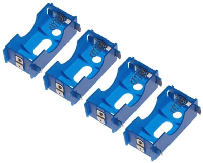Batterijhouder Set - Batterijboxen - Educatieve Projecten - Serie of Parallel - 4 Stuks - Blauw