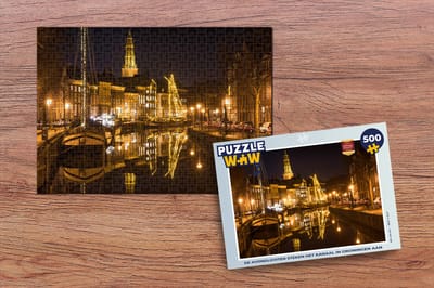 Puzzel Groningen - Nacht - Lichten - Legpuzzel - Puzzel 500 stukjes