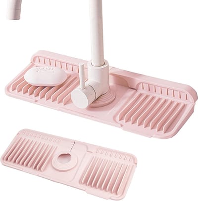Nauwkeurige Afvoer Mat voor Waterkranen, Siliconen Splash Guard, Keukenmat en Badkamer Accessoire, 37 x 14 x 2 cm, Ideaal voor Tafelgerei en Afvoerbeveiliging