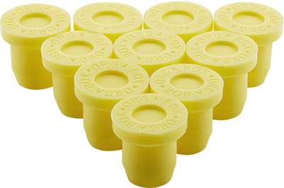 ORGA-BOX set van 10 siliconenvoetjes voor boorgaten van 10,5 mm pastelgele antislip rubbervoetjes